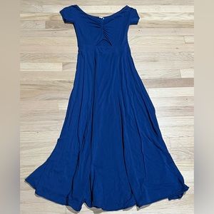 Anthropologie Free People Blue Cut Out Maxi Dress XS